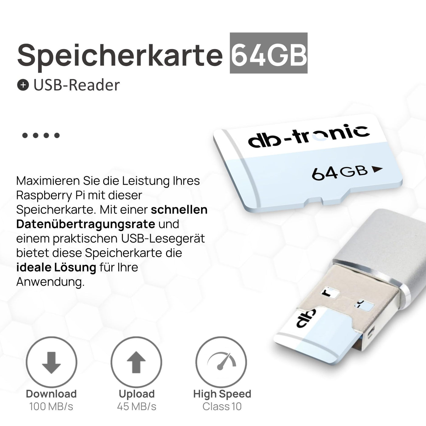 Raspberry Pi 3 B Starter-Set | Netzteil | Gehäuse | 64GB SD-Karte | HDMI Kabel 1m | USB-Kartenleser | Kühlkörper | Raspberry Pi 3 B 1GB RAM