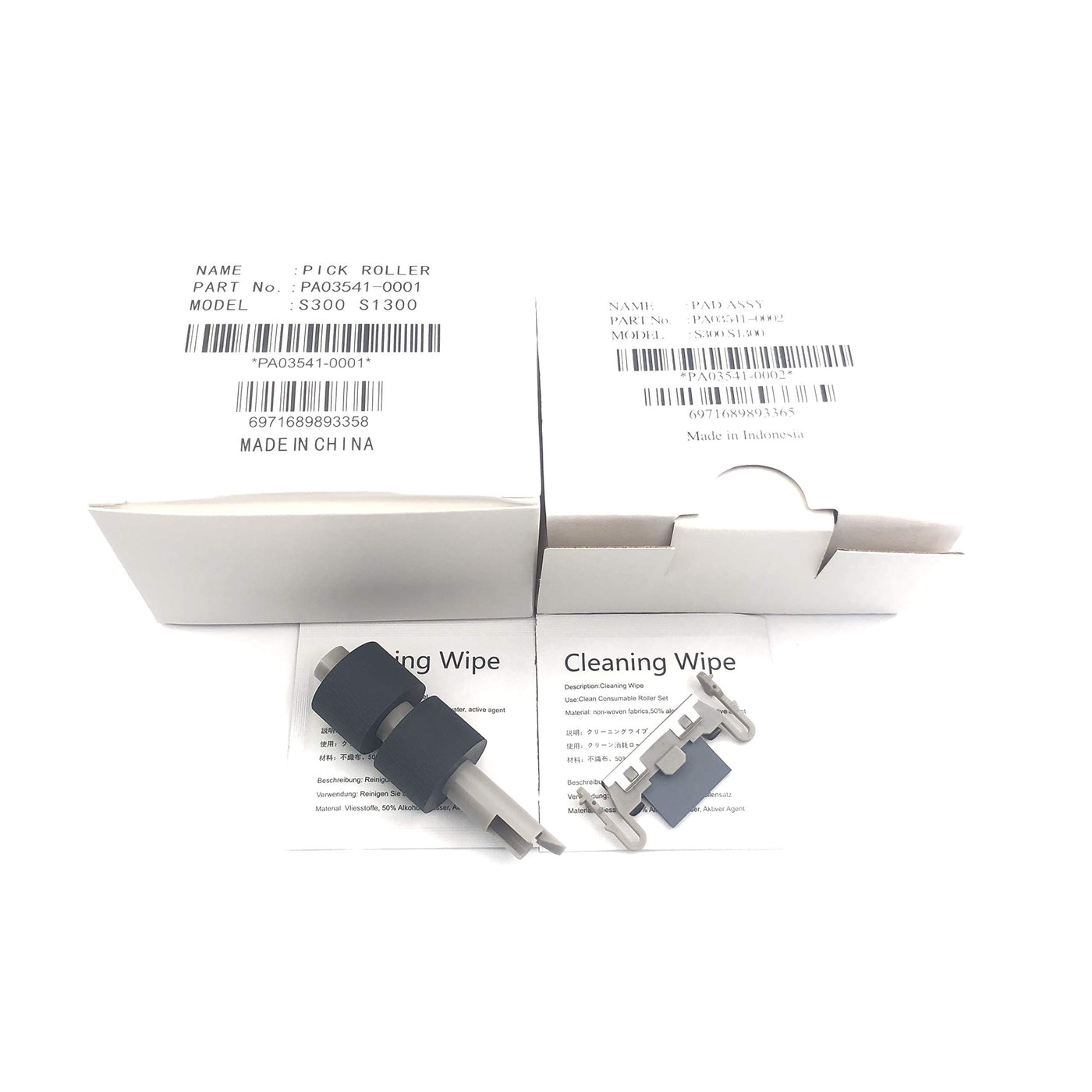 OKLILI 1 Set x PA03541-0001 PA03541-0002 Consumable Kit Pick Roller Pickup Roller Separation Pad Assy Assembly Compatible with Fujitsu ScanSnap S300 S300M S1300 S1300i