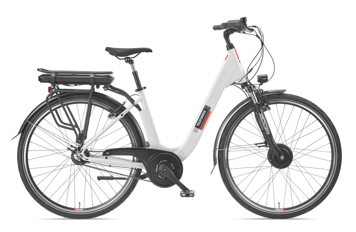 TELEFUNKEN E-Bike Damen 28 Zoll, Elektrofahrrad Frontmotor, 7-Gang Nabenschaltung, V-Bremsen, Pedelec Citybike inkl. Fahrradschloss, RC845 Multitalent