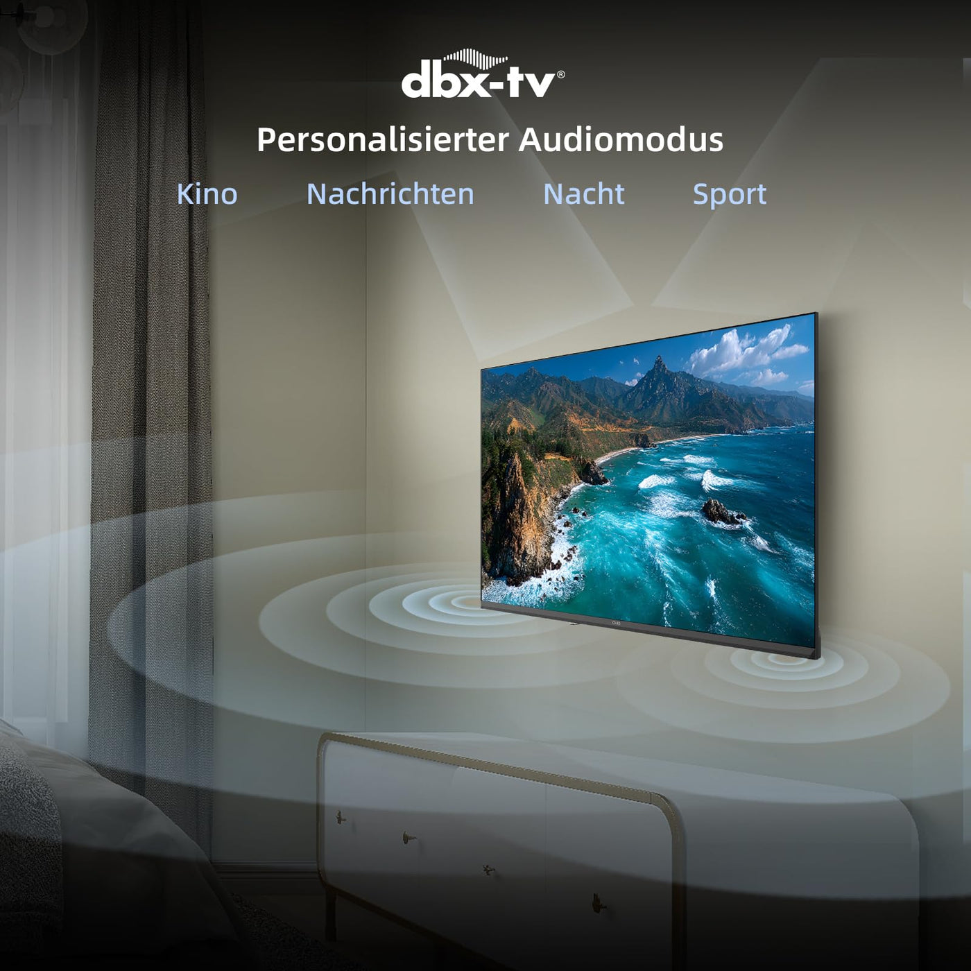 CHIQ L40FT 40 Zoll, Full HD, (100 cm) Smart Fernseher, HDR10, Dolby Audio & DBX-tv, Triple Tuner DVB-C/T2/S2, Integrierter Chromecast, Metall Randlos Design