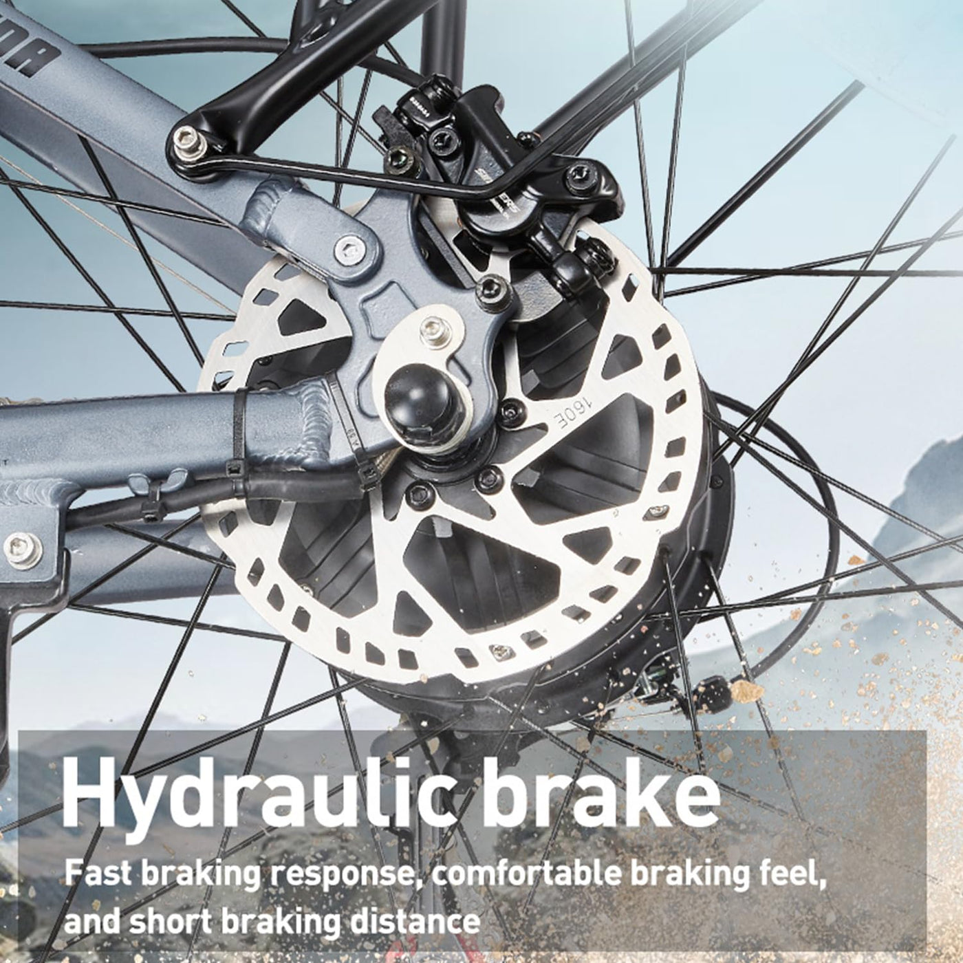 BURCHDA RX80 Elektrisches Mountainbike für Erwachsene, 26 Zoll 4.0 Fat Tire, 48V20AH Batterie 7-Gang Öl-Doppelbremse, Dual Shock Absorption Elektrofahrrad mit Unterstützung，Mit Heckklappenrahmen