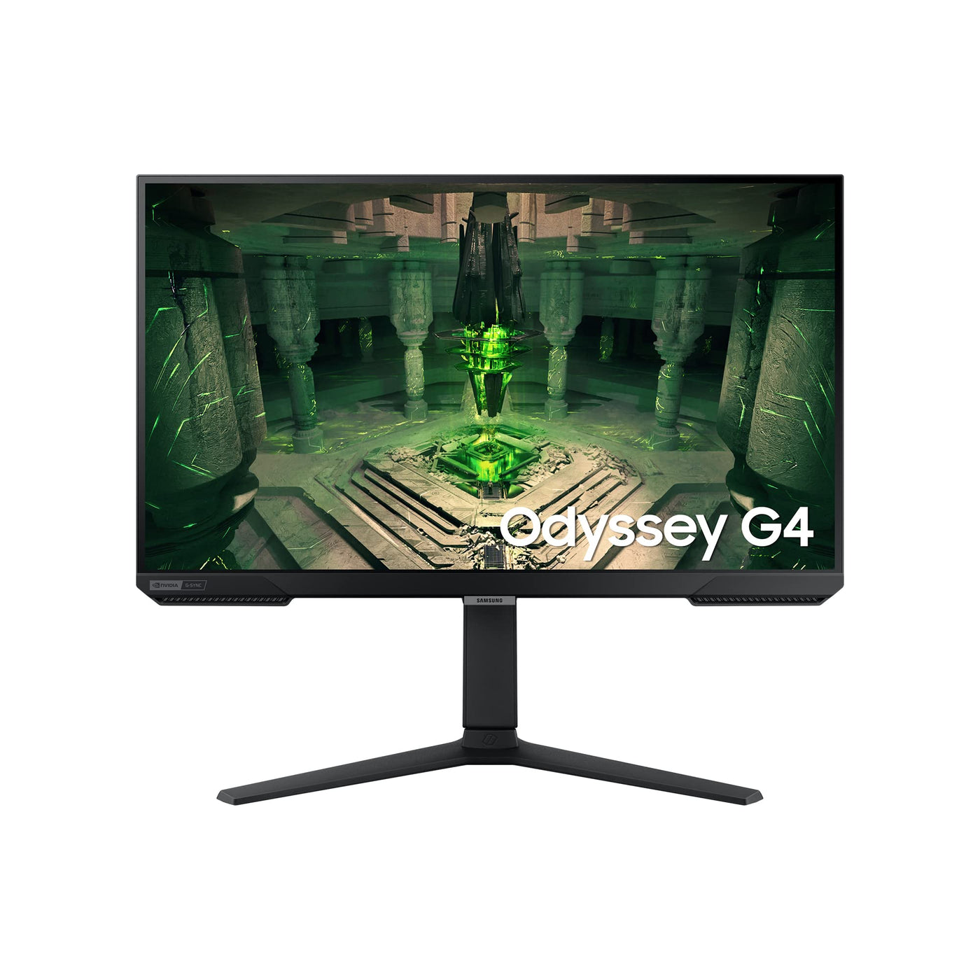 Samsung Odyssey G4B Gaming Monitor LS27BG400EU, 27 Zoll, IPS-Panel, Full HD-Auflösung, AMD FreeSync Premium, G-Sync kompatibel, 1 ms (G/G) Reaktionszeit, Bildwiederholrate 240 Hz, Schwarz