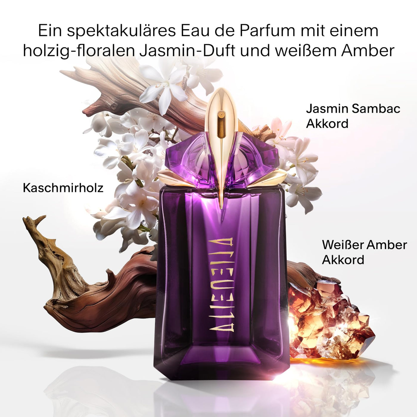 MUGLER Alien Eau de Parfum Refill, Damen-Parfum, Amberartig, holzig und blumig, Außergewöhnlicher Duft, 100 ml