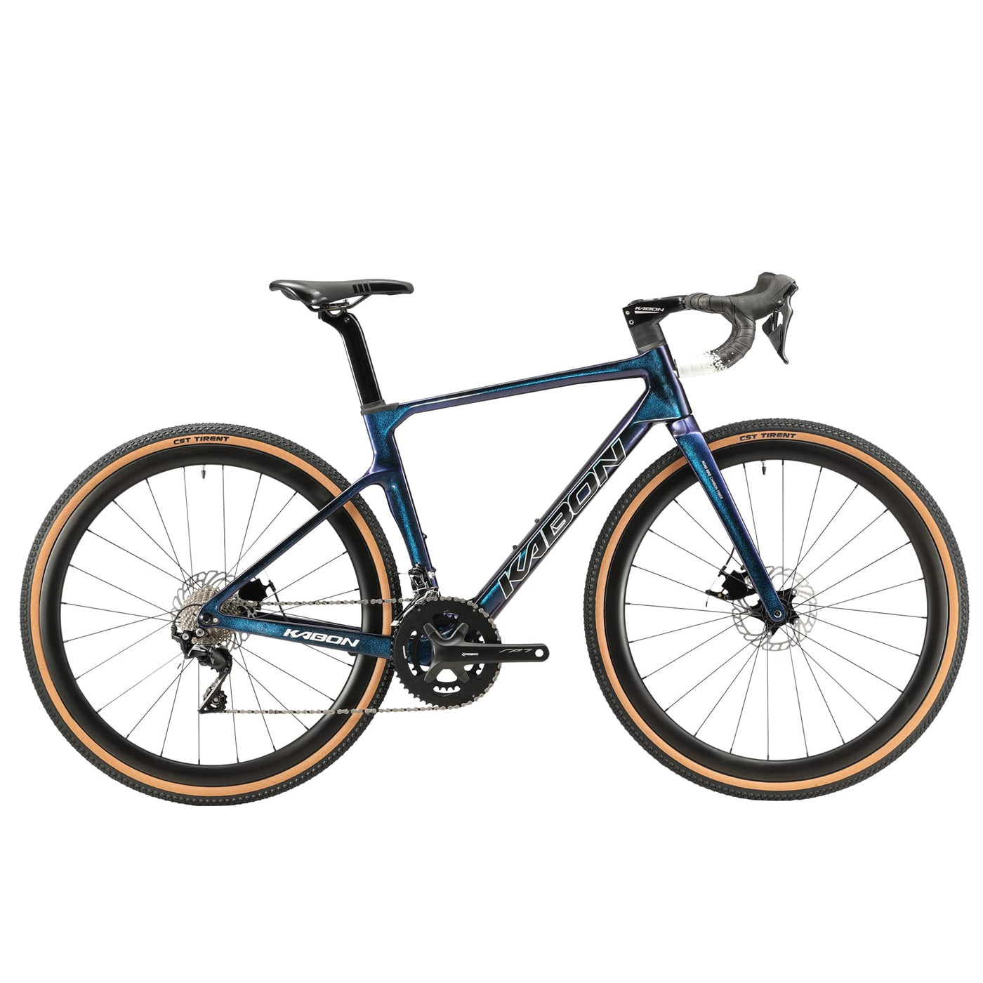 KABON Gravel Bike Rennrad Carbon, 28 Zoll Rennrad 40c Reifen Carbon Rahmen Gabel und Sattelstütze mit 18 Gänge, Integrierter Carbon-Lenker Scheibenbremse rennrad Herren Damen