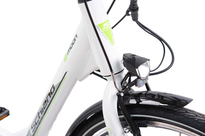 F.lli Schiano E-Moon 26 Zoll E-bike Pedelec , e bike electric Fahrrad für Herren / Damen bis 25 km/h und mit guter Reichweite , Elektrofahrräder , Damenfahrrad mit Motor Gepäckträger 36V Akku Korb