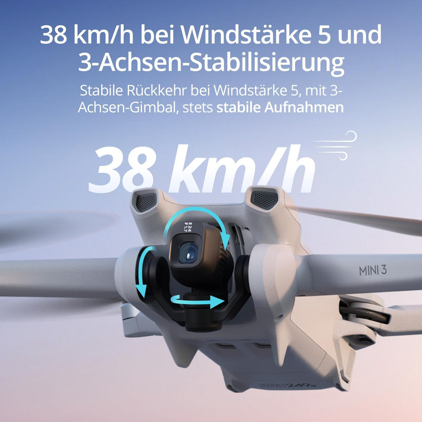 DJI Mini 3 Fly More Combo (DJI RC) – Leichte und faltbare mini-Kameradrohne mit 4K HDR-Video, 3 Batterien für 114 Minuten Flugzeit (Kartenleser + Speicherkarte + Ladestecker)