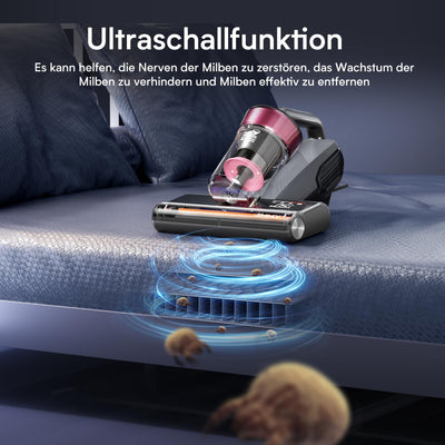 Jimmy BX8 Milbensauger 600W, Milbenstaubsauger für Matratzen mit UV-Licht, 65℃ Heißluft, Staubsensor, Negativ-Ionen-Funktion zur Luftreinigung LED-Bildschirm, Hausstaubmilben Bekämpfen Sauger