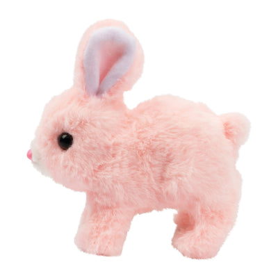 Hopearl Hüpfendes Kaninchen Interaktives elektronisches Haustier Plüschhasenspielzeug mit Geräuschen Bewegungen Animiertes Gehen Wackeln Ohren Zucken Nase Geschenk für Kinder, 18cm