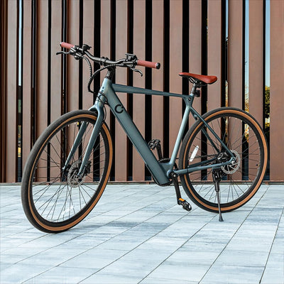 Cecotec Elektro-Stadtfahrrad Sprint Silver, 250W, 28-Zoll-Räder, 70 km Reichweite, 360 Wh Batterie, Shimano Altus 8-Gang-Schaltung und Doppel-Hydraulikbremsscheiben