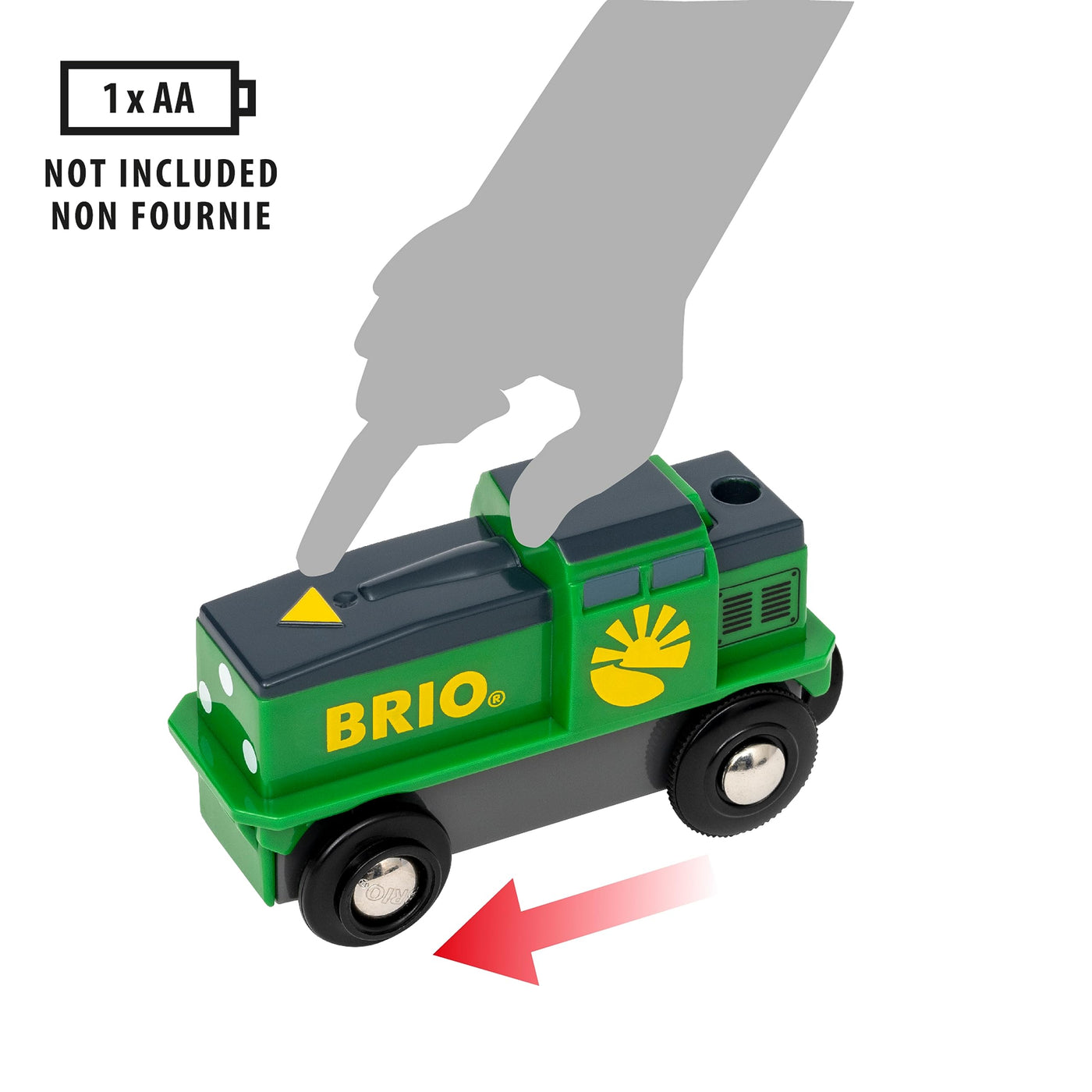 BRIO World - 36018 Bauernhof-Batteriezug - Batteriebetriebener Spielzeugzug für Kinder ab 3 Jahren