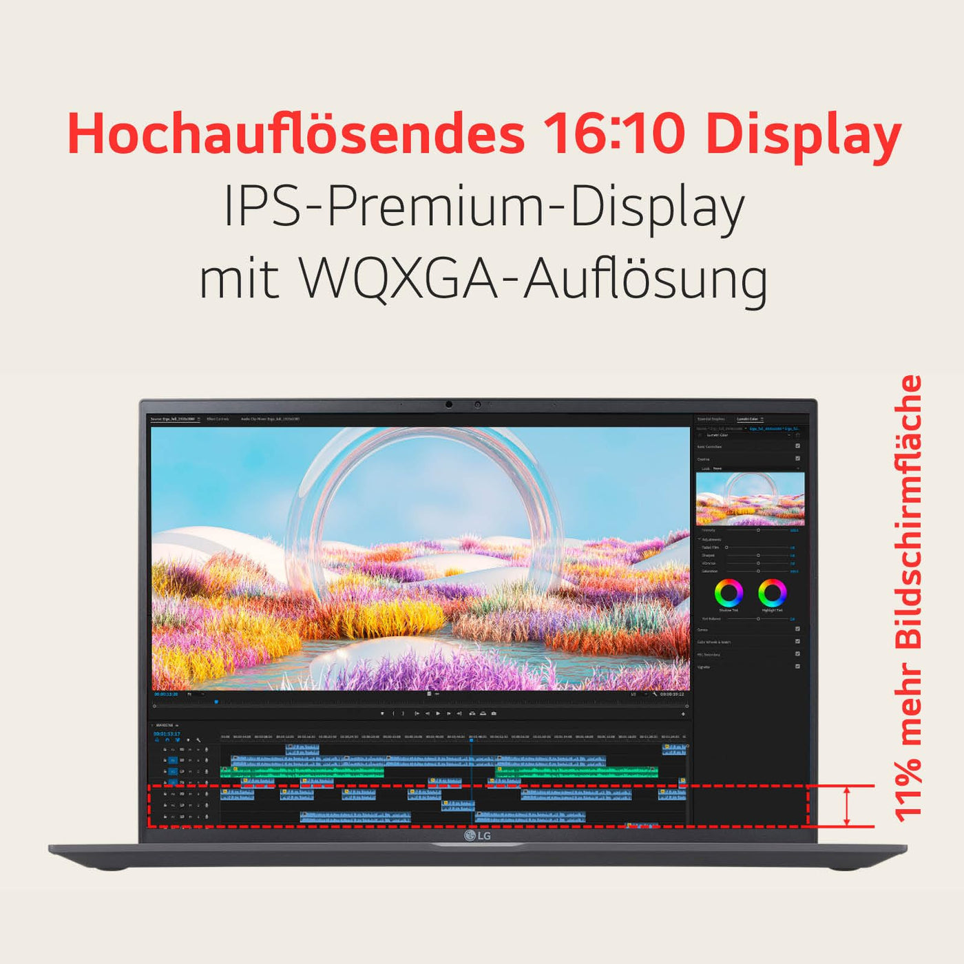 2024 LG gram 17 Zoll Notebook - 1350g Intel Core Ultra7 Laptop (16GB RAM, 1TB Dual SSD, 21,5h Akkulaufzeit, IPS Panel Anti-Glare Display, Win 11 Home) - Schwarz