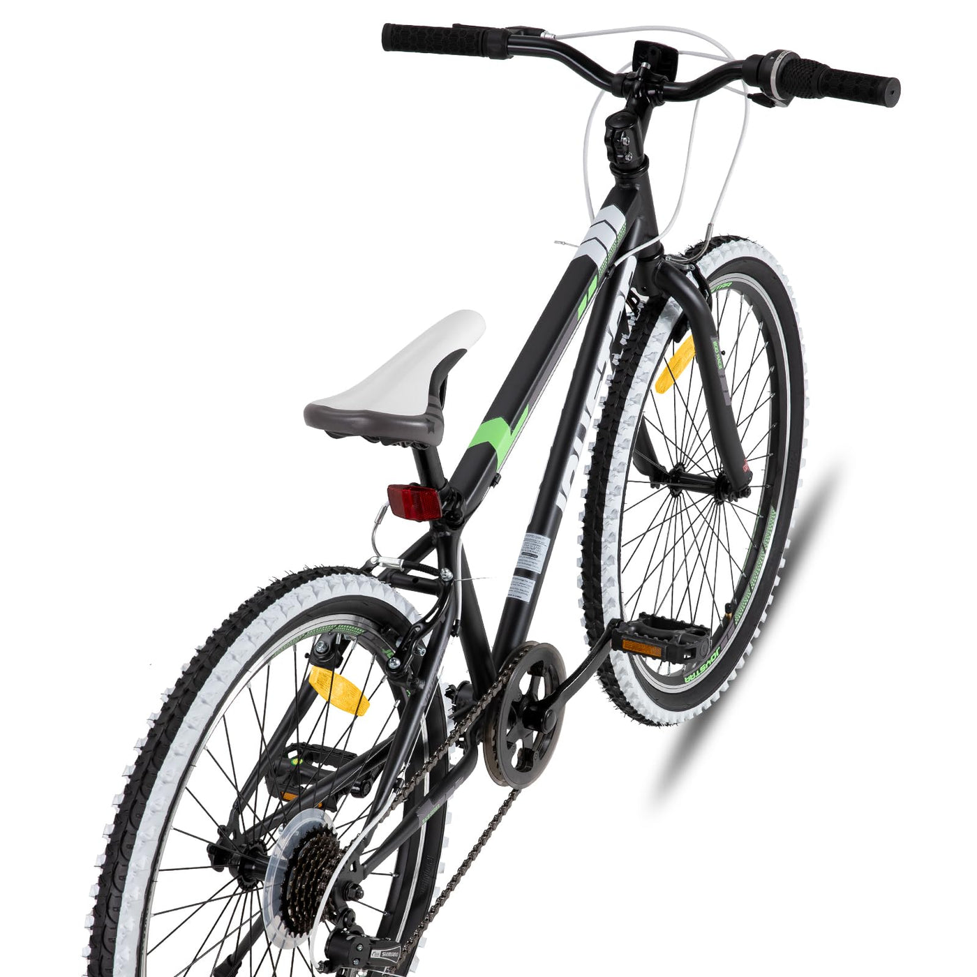 JOYSTAR Lubbock 20 Zoll Kinderfahrrad für Jungen & Mädchen im Alter von 7-11 Jahren Hardtail Mountainbike für Kinder mit 7-Gang, schwarz