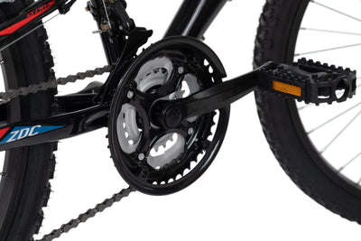 KS Cycling Kinder-Mountainbike Fully 24'' Zodiac schwarz-rot RH 38 cm