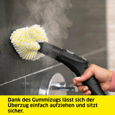 Kärcher Original Handdüse Überzugsset kompatibel mit Dampfreiniger Kärcher SC - Für Bad und Küche, geeignet für jede Art von Oberfläche, maschinenwaschbar, bunt, 2 Stück, Gelb