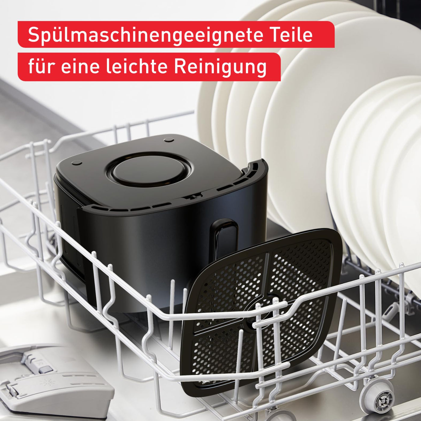 Tefal Easy Fry Max 5L Heißluftfritteuse, 10 automatische Garprogramme, digitaler Touchscreen, zeit-/energiesparend, Antihaftbeschichtung, schwarz, EY2458