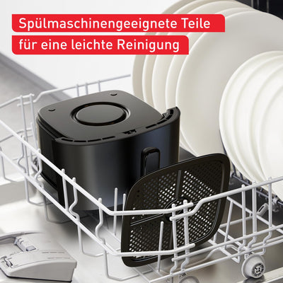 Tefal Easy Fry Max 5L Heißluftfritteuse, 10 automatische Garprogramme, digitaler Touchscreen, zeit-/energiesparend, Antihaftbeschichtung, schwarz, EY2458