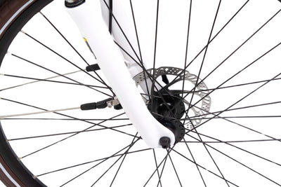 F.lli Schiano E-Voke, E Bike Trekking 28 Zoll, 36V 11.6Ah Abnehmbarer Akku, Motor 250W 50Nm, Trekking EBike für Herren/Damen, Weiss