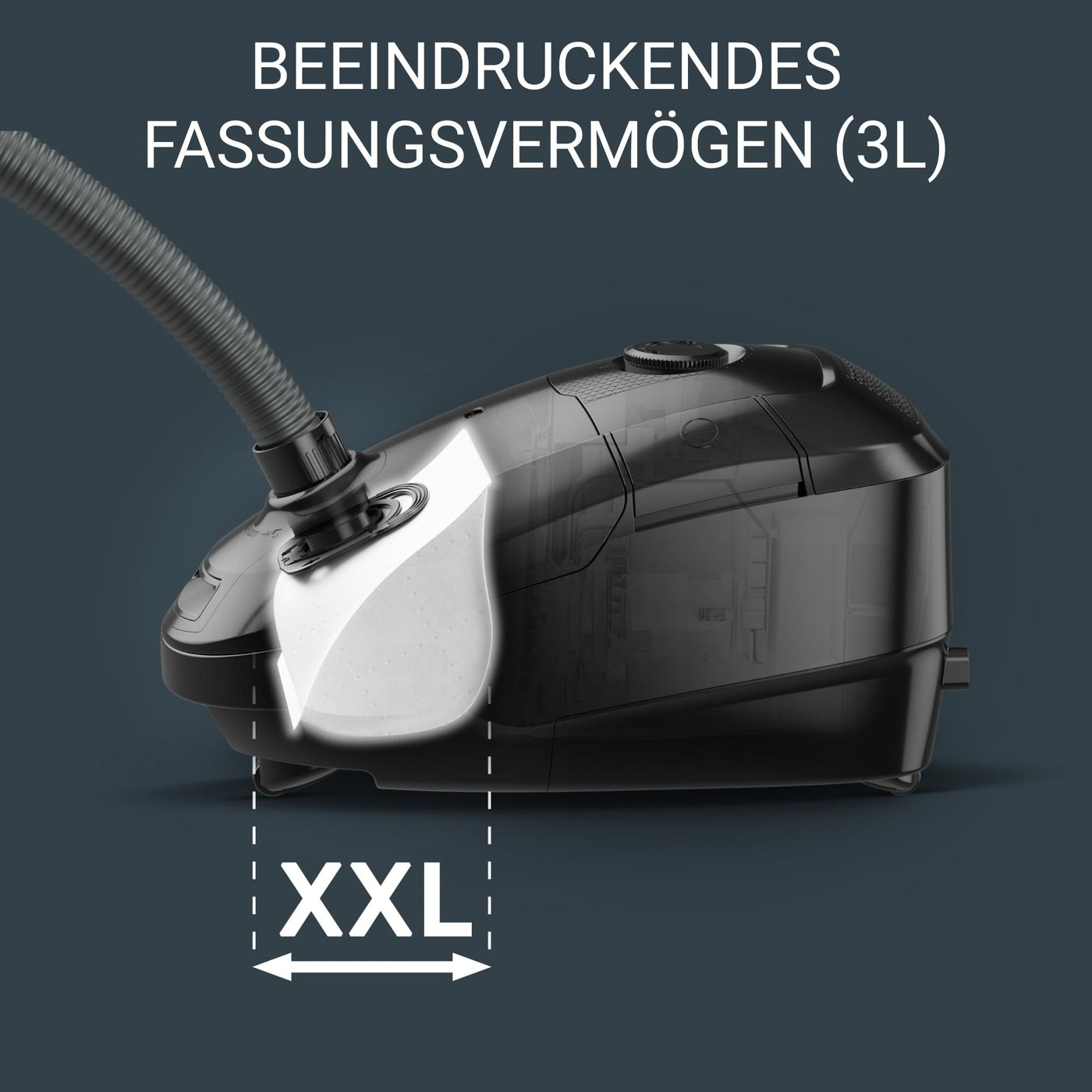Rowenta RO3143 Power XXL, Bodenstaubsauger mit Beutel, Petrol/Grau, 900 W, 4.5 liters