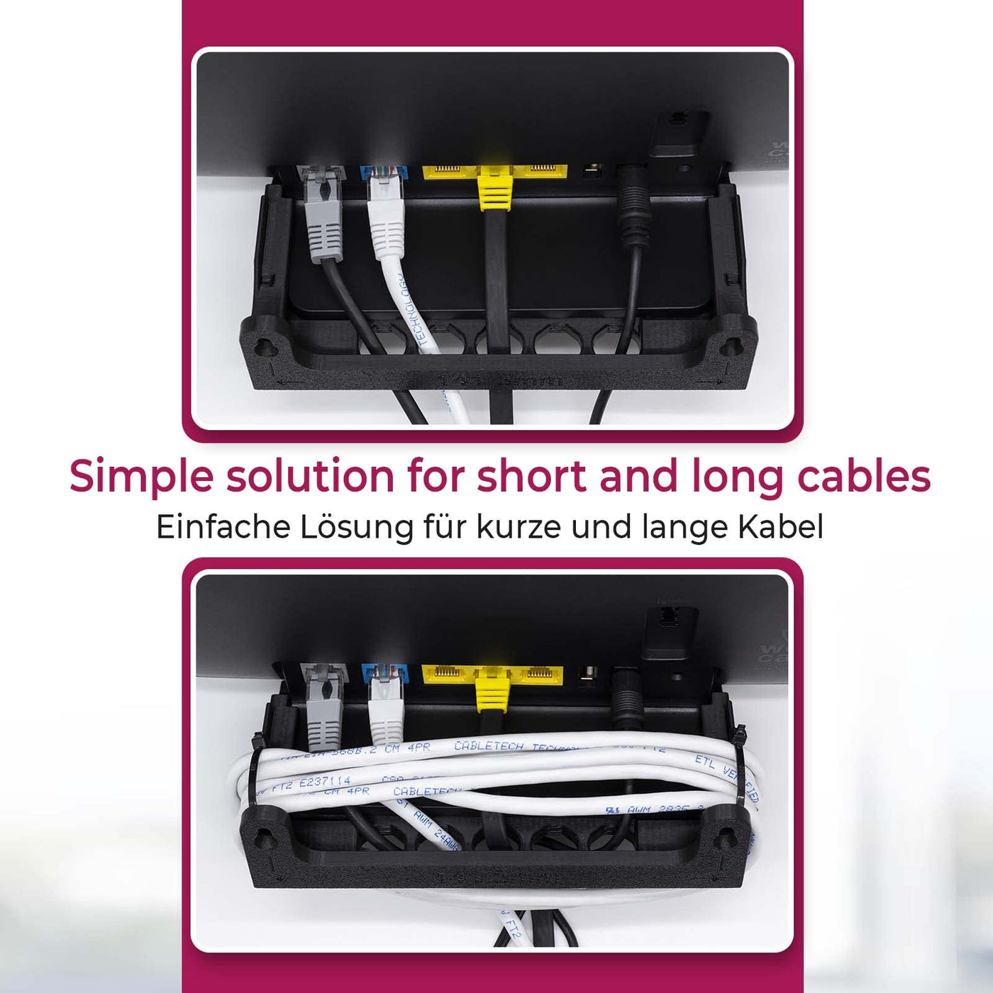 MOBILEFOX Wandhalterung passend für Telekom Speedport Smart 4 | 4 Plus Router Wandhalter WLAN Halterung Halter mit Kabelmanagment, dual Band