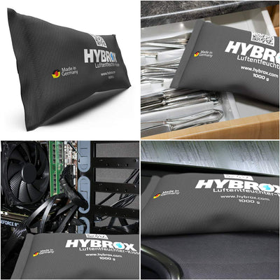 HYBROX Auto Luftentfeuchter Kissen - Wiederverwendbar, Entfeuchter, Autoentfeuchter (SPARSET 2x1000g)