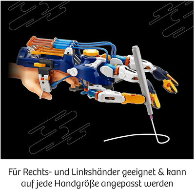 KOSMOS 620844 Cyborg-Hand - hydraulisch gesteuerte XXL-Roboter-Hand, größenverstellbar, auch für Linkshänder geeignet, Experimentierkasten für Kinder ab 10-14 Jahre