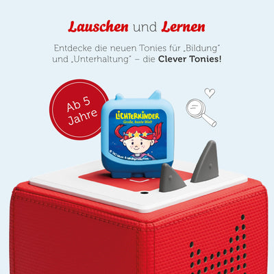Tonies Clever Tonie 4er Set: Lichterkinder – Lernen mit LIKI und LUMI für die Toniebox, Kinder Hörspiel mit Musik, ab 5 Jahren, Spielzeit ca. 160 Minuten