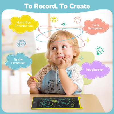 TECJOE LCD Schreibtafel Kinder, 4 Pack Zaubertafel, 8.5 Zoll Maltafel Zaubertafel für Kinder, Mal Tablet Kinder für Kinder zum Reisen, Geschenk Spielzeuge für 3 4 5 6 Jährige Jungen, Mädchen
