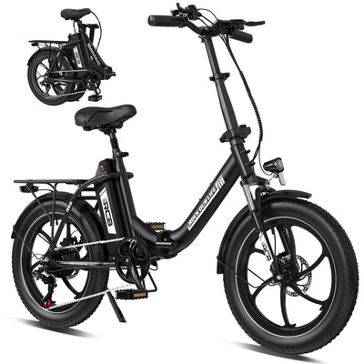 RCB RK6 20" E Bike für Erwachsene, 250W Motor 36V 15.6Ah Akku, 7-Gang,Breitreifen Klappbares E-Bike, Leichtes Elektrofahrrad für Stadtpendler