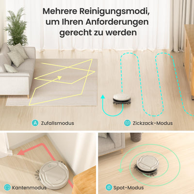 LEFANT M210P Saugroboter, Superschlank Staubsauger Roboter, 2200 Pa Saugkraft, 120 Min Laufzeit, WLAN optimiert für Teppiche, Tierhaare, Hartböden, Roboterstaubsauger mit Ladestation, Champagnergrau