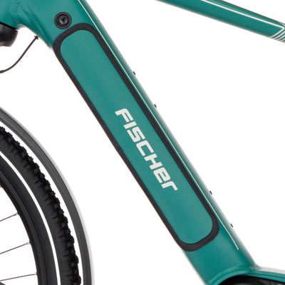 FISCHER E-Bike ATB Terra 4.0i Elektrofahrrad für Damen und Herren, RH 55, Mittelmotor 80, 36 V Akku, Adventure Green matt