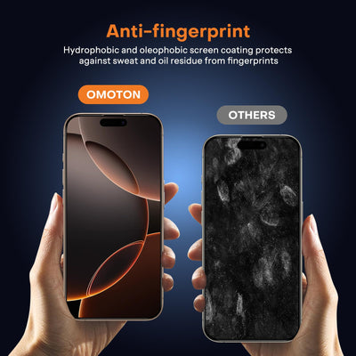 OMOTON für iPhone 16 Pro Max für Panzerglas, Full Screen Auto-Installation, kompatibel mit iPhone 16 Pro Max Kameraschutz, Präzise Ausrichtung, Bläschenfrei, 9H Härte Folie, 2+2 Stück
