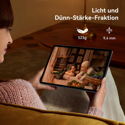 TABWEE T80 Android 15 Tablet 10 Zoll, 12GB RAM + 128GB ROM (Erweiterbar auf 2TB), 5G WiFi, Gemini AI, 6000mAh Akku. Perfekt für Gaming mit Dual-Kamera, BT5.0, OTG & Type-C. Neuestes Modell 2025