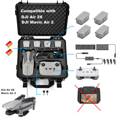LEKUFEE wasserdichte Tragetasche für DJI Air 2S (DJI RC N1)/ DJI Mavic Air 2 Combo(DJI RC N1) und DJI Air 2S Zubehör (nur Koffer)