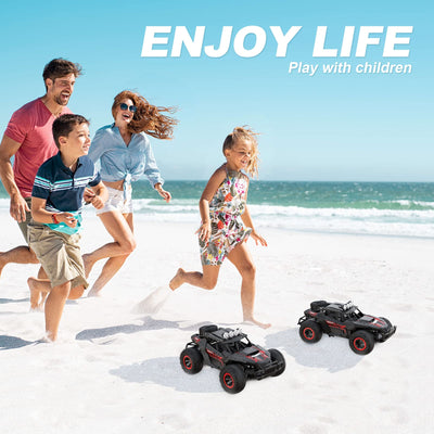 Ferngesteuertes Auto Offroad für Junge draußen mit 2-Akku 70 Minuten 1:16 Maßstab RC Buggy 25KM/H 2,4 GHZ Funkfernsteuerung Rennwagen Crawler Truck Geländewagen Car Spielzeug (klassisch)