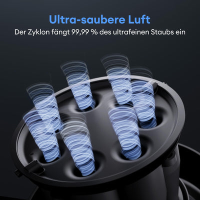 Ultenic U10 Ultra Akku Staubsauger kabelloser Akkustaubsauger mit 40000 Pa Saugkraft, 40 Min Laufzeit, grüne Licht und Anti-Tangle-Bürste für Teppich Hartböden Tierhaare