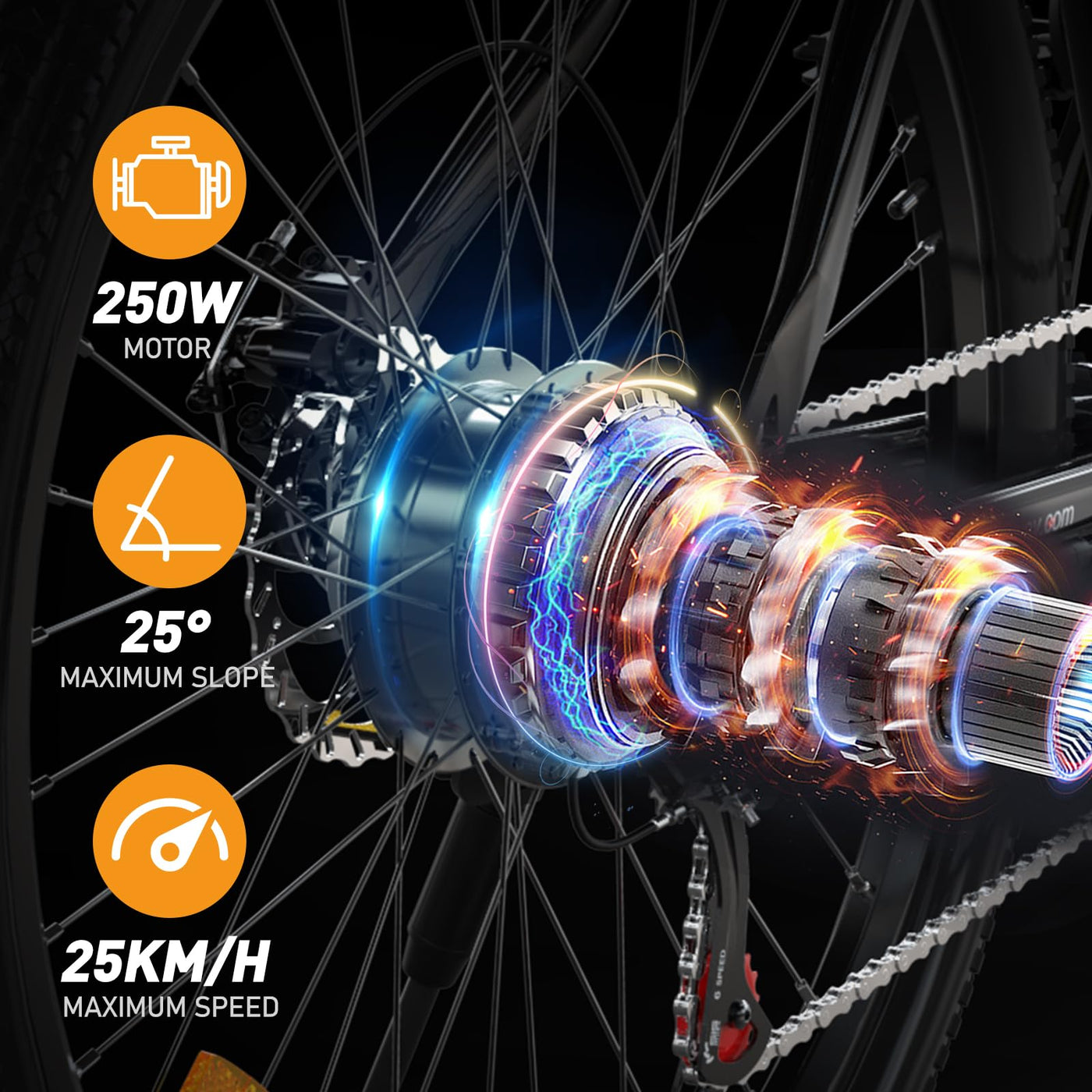 HITWAY E Bike Elektrofahrrad E-Mountainbike, 26" E-Fahrrad, Pedelec, 250W Motor 36V12Ah abnehmbaren akku, 7 Gänge ebike, Reichweite bis zu 35-90km
