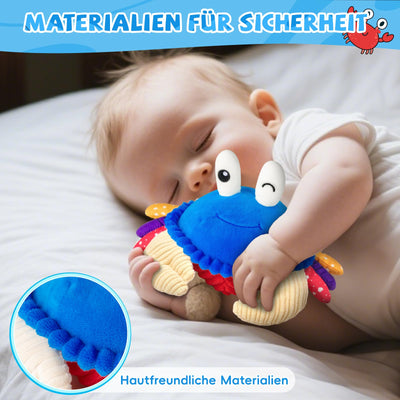 SAIMAND Krabbe Baby Spielzeug 6 7 8 9 10 12 Monate, Musikalische Krabbelspielzeug, Crawling Crab Tummy Time Toy, Babyspielzeug ab 1 2 Jahr Mädchen Jungen, Geschenk für Neugeborenes Jungen & Mädchen