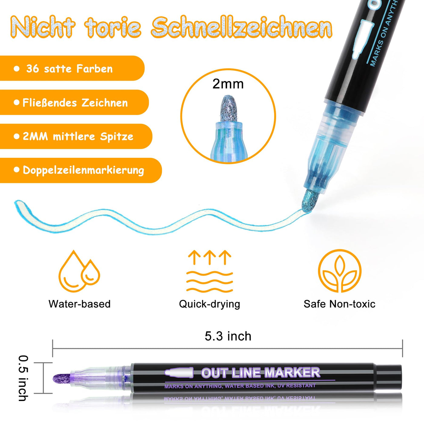 24 Glitzerstifte Magische Stifte, stifte mädchen Outline Stifte zauberstifte Zauberstifte für Scrapbooking, Basteln, Schulanfang Einschulung, Geschenke für kinder kleinigkeiten für adventskalender