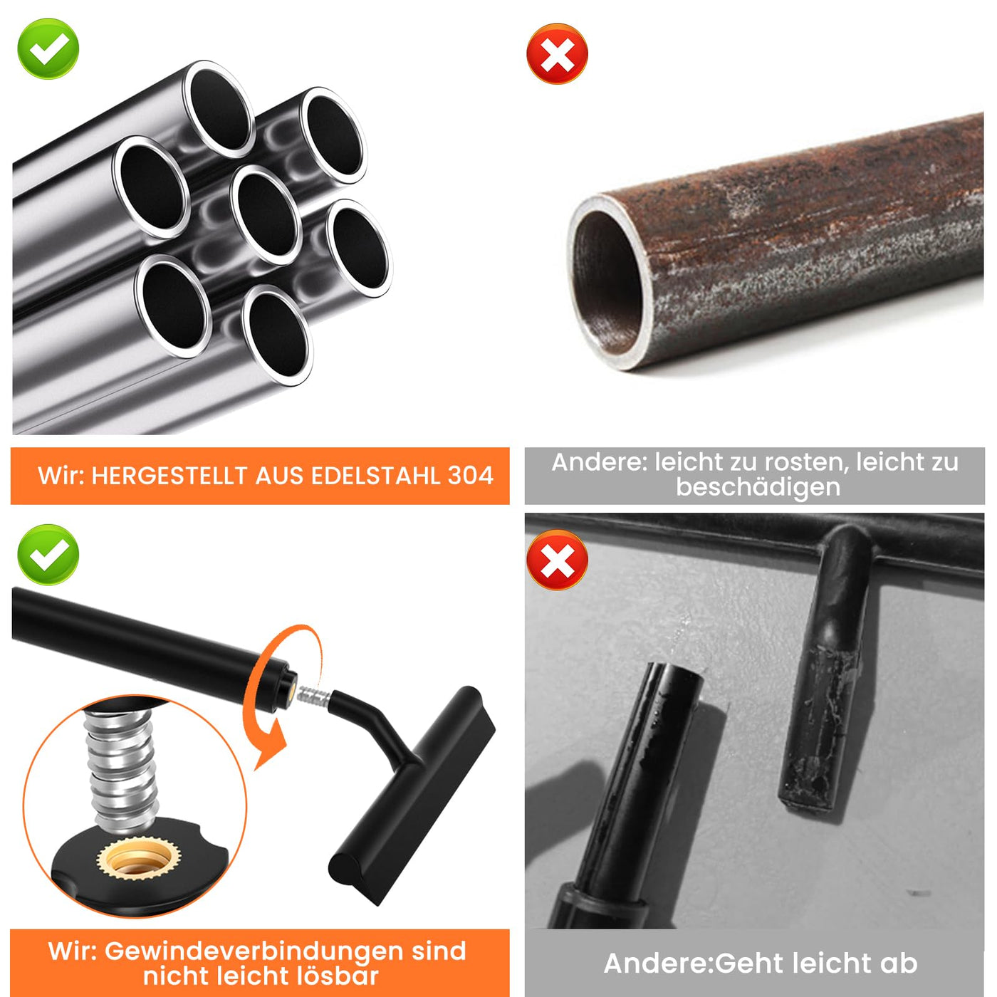 Duschabzieher Mit Teleskopstiel 20-120cm - Fensterwischer Für Dusche Spiegel Glas