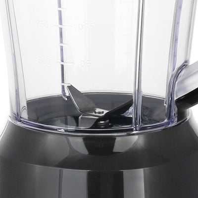 Emerio Standmixer BPA frei Crush Ice Funktion 1.5l Behälter 2 Geschwindigkeiten + Pulse Funktion Messereinheit aus Edelstahl Sicherheitsschalter geschirrspülgeeignet 500 Watt BL-12816.8 Schwarz