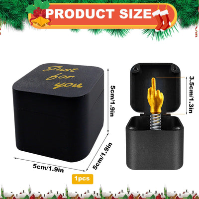 Mittelfinger in Einer Box,Mittelfinger in Der Box Surprise Gift Box,Mittelfinger Prank Geschenk,Lustiger Streich,Nervige Geschenkbox Mittelfinger,Weihnachtsdekoration Neuartige Prank Gifts