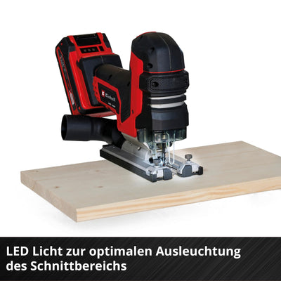 Einhell Professional Akku-Stichsäge TP-JST 18/135 Li BL Power X-Change (18 V, 135 mm Schnitttiefe in Holz, 26 mm Hubhöhe, Brushless, T-Style-Griff, 3x Sägeblatt, ohne Akku)