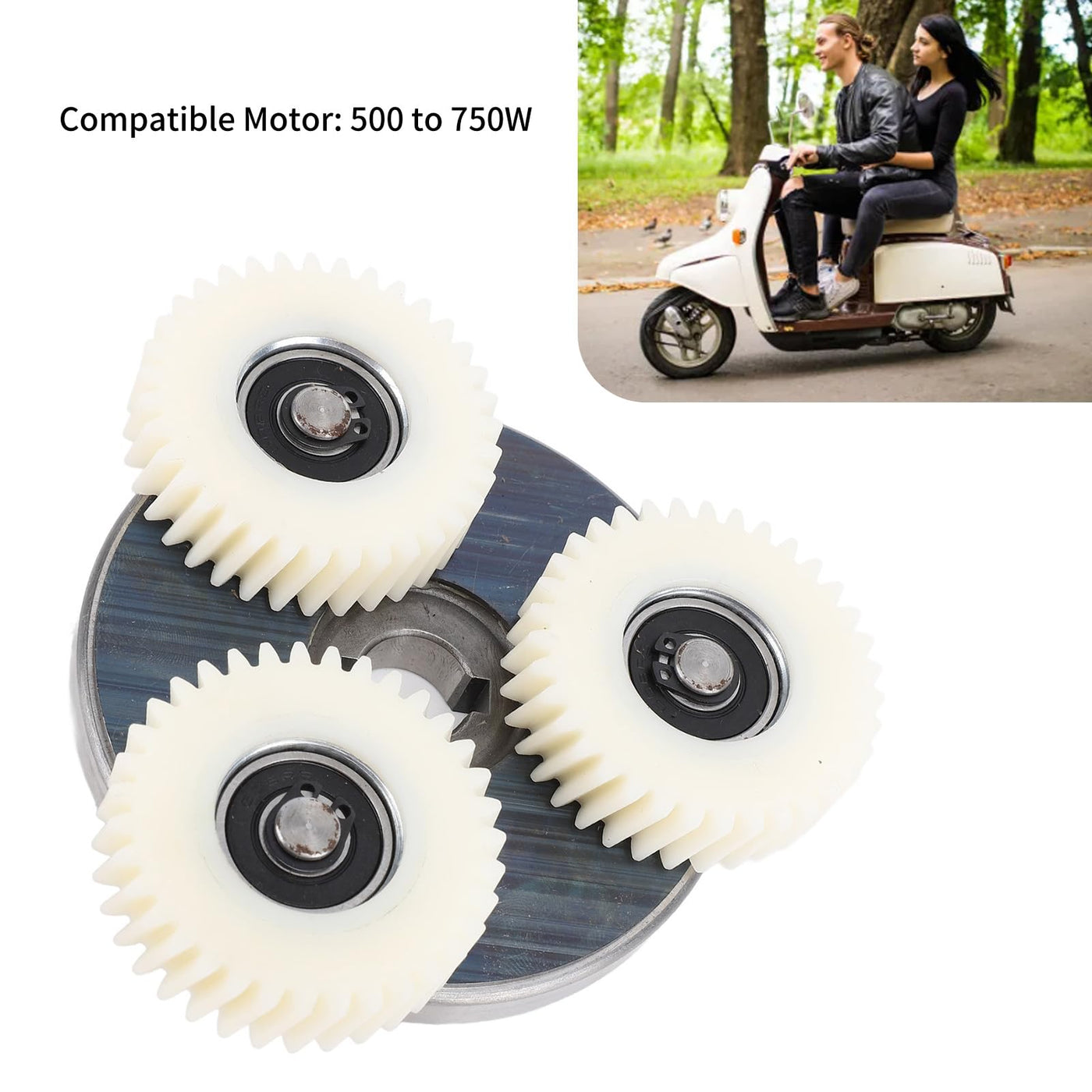 MechKit Elektrofahrrad Motor Zahnrad Kupplung Kit, 3 Stück Nylon 36T Planetengetriebe mit 88mm Kupplung für Bafang 500 bis 750W Motor