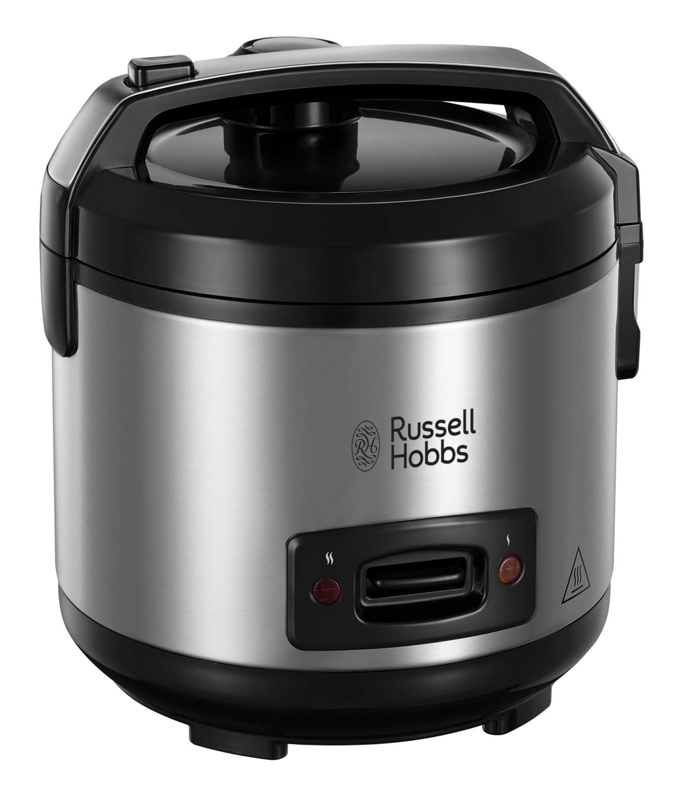 Russell Hobbs Reiskocher [Testsieger] 1,2l inkl. Dampfgarer -Einsatz mit Aroma-Klappdeckel (Warmhaltefunktion, antihaftbeschichteter Gartopf, Reislöffel & Messbecher, Edelstahl) 27080-56