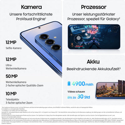 Samsung Galaxy S25+ AI Smartphone mit Galaxy AI, Ohne Vertrag, AI Handy mit Android, 12 GB RAM, 512 GB Speicher, 50-MP-Kamera, Silver Shadow, 3 Jahre Herstellergarantie [Exklusiv auf Amazon]
