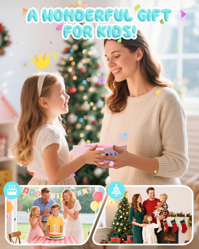 CAMCLID Kinderkamera Sofortbildkamera, 1080P Sofortbildkamera Kinder mit 32GB Karte & 3 Rollen Druckpapier, 48MP Digitalkamera Kinder Kamera, Geschenk für Jungen und Mädchen 3-12 Jahre (Grün)