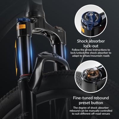 ROCKBROS MT·200 27,5 Zoll Mountainbike, Scheibenbremse Aluminium Fahrrad mit Altus M310 24 Gang Schaltung, 16/18/21 Zoll Rahmen für Herren und Damen Silber