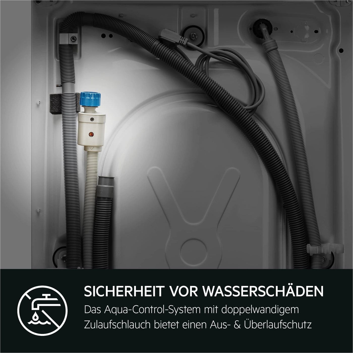 AEG L6AMZ49FL Waschmaschine / Serie 6000 mit ProSense® / 9,0 kg / Leise / Mengenautomatik / Nachlegefunktion / Kindersicherung / Schontrommel / Wasserstopp / 1400 U/min