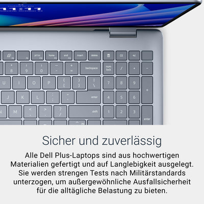 Dell 16 Plus 2-in-1 Laptop Copilot+ PC db06250 – 16" FHD+ Touch Display, Intel Core Ultra 7 Series 2, 16GB RAM, 512GB SSD, Intel Arc Grafik, Windows 11 Home, Beleuchtete Tastatur QWERTZ – Ice Blue