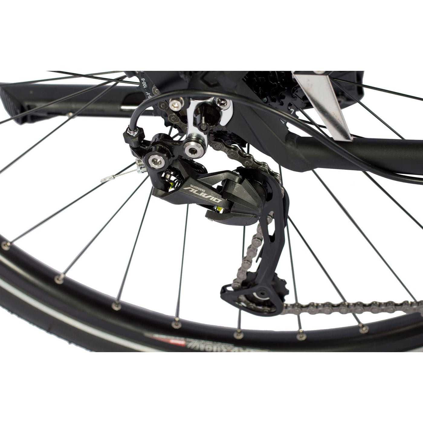 Airtracks Damen Trekking Fahrrad 28 Zoll Trekkingbike TR.2830 Trekkingrad Bike City 24 Gang Shimano ALIVIO RD-M3100 SGS Kettenschaltung Nabendynamo Schwarz Matt - Damen 48cm Körpergröße 155-170cm
